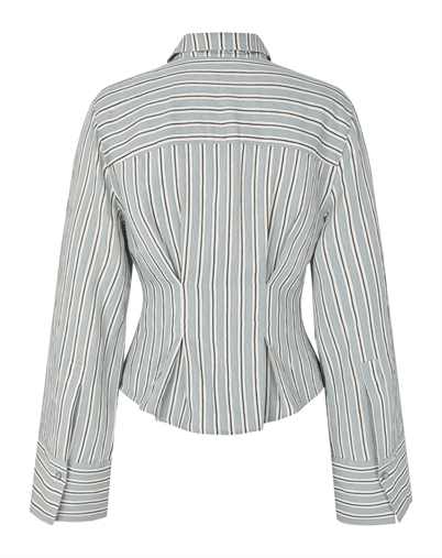 Mbym - Kalana - M Skjorte - Smoke Blue Kleo Stripe